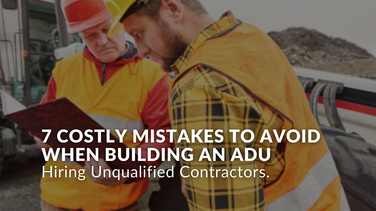 Hiring Unqualified Contractors
