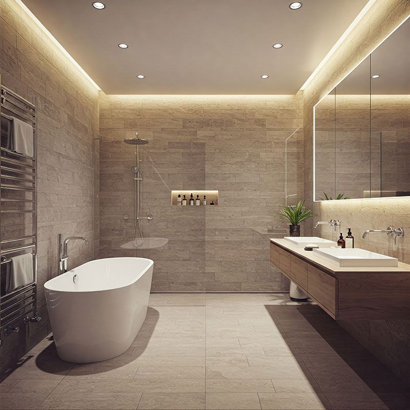 Bathroom Remodeling - Lighting & Flooring